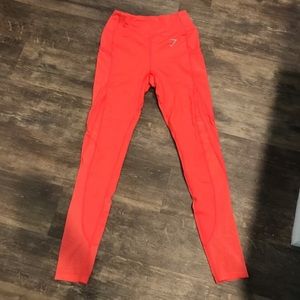 Coral Gymshark Sleek Sculpture Leggings